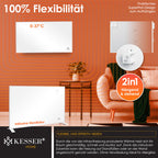 Infrarotheizung 540W energiesparend Standgerät und Wandmontage mit Fernbedienung Thermostat App Steuerung