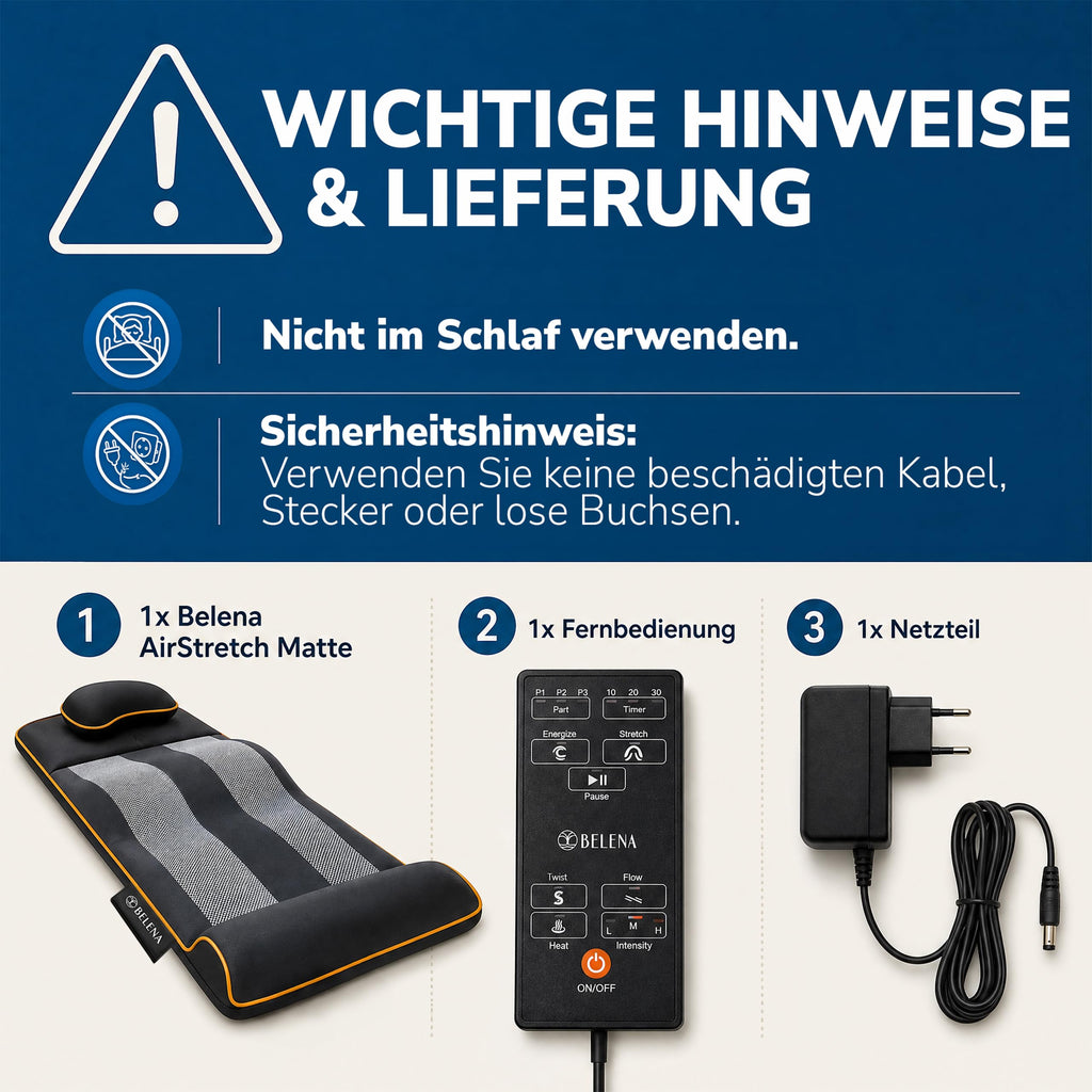 Air Stretch elektrische Ganzkörpermassagematte mit Wärmefunktion und Yoga Dehnung für Schultern Rücken Nacken