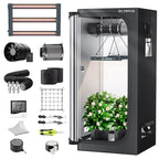 Growzelt Komplettset 70x70x160cm mit 160W LED Pflanzenlampe für Indoor Anzucht Wachstum und Blüte