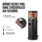 Terrassenheizer Polo Black 2.0 Gasheizstrahler 3 bis 6 kW stufenlos Edelstahlbrenner Umkippsicherung schwarz