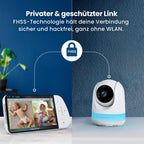 Full HD Split Screen Babyphone 2 Kameras Nachtlicht 6 Farben Geräusch Lichtmaschine 20h abhörsicher ohne WLAN