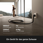 S10 Dampfreiniger mit 9 Aufsätzen superheißer Dampf 16.000 Pa Schwarz vielseitig einsetzbar