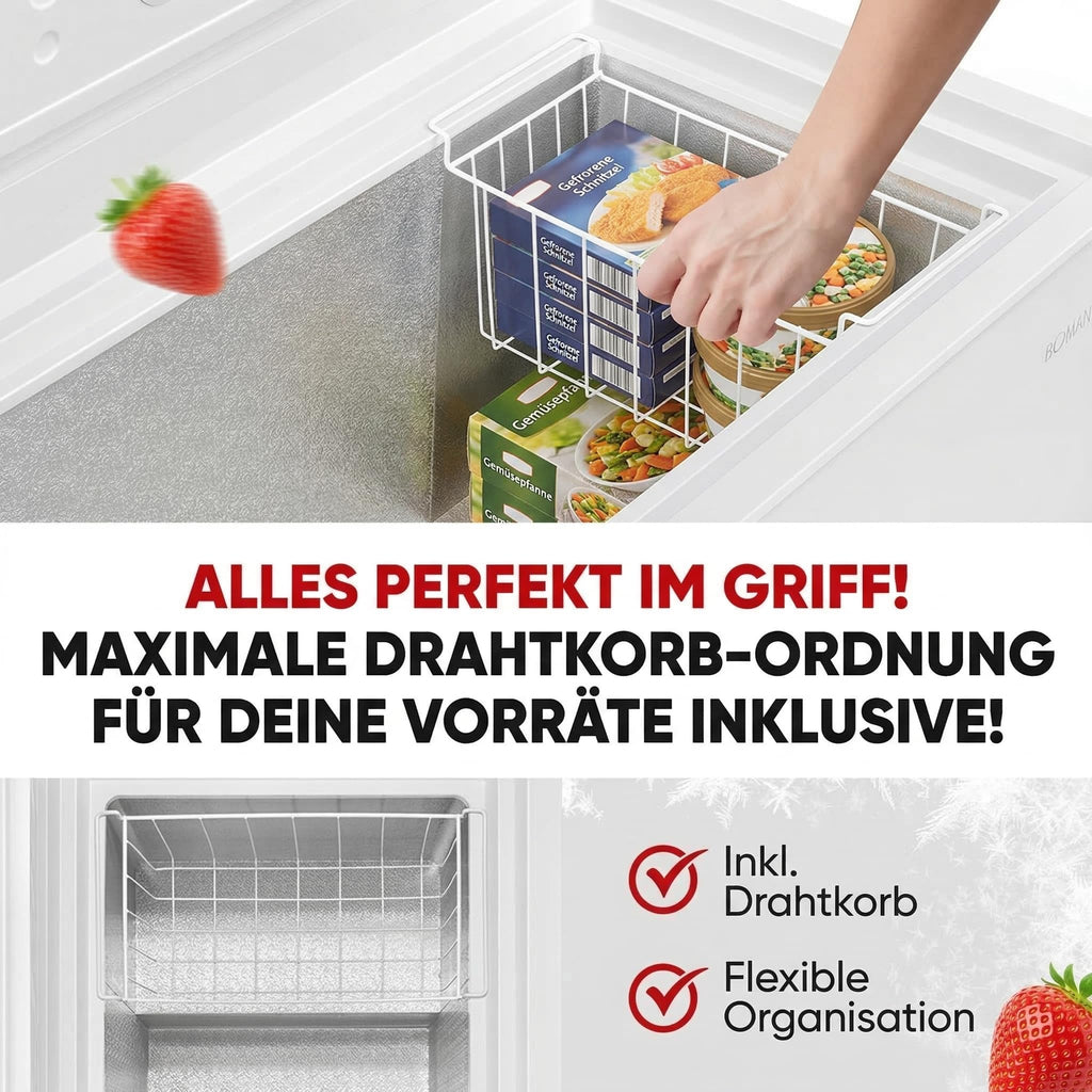 GT300E Gefriertruhe 299 Liter 41 dB Kühlen und Gefrieren 4 Sterne Gefrierfach freistehend Energieklasse E