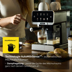 Kaffeevollautomat mit Milchsystem 8 automatische Programme für Espresso Cappuccino Latte Macchiato