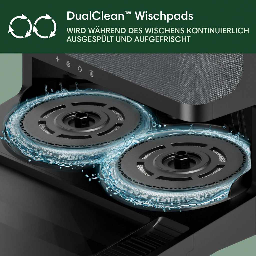 Plus 505 Combo Saugroboter, AutoWash Dock, Clearview Pro LiDAR, 7000Pa, DualClean Wischpads, Schwarz