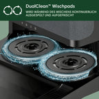 Plus 505 Combo Saugroboter, AutoWash Dock, Clearview Pro LiDAR, 7000Pa, DualClean Wischpads, Schwarz