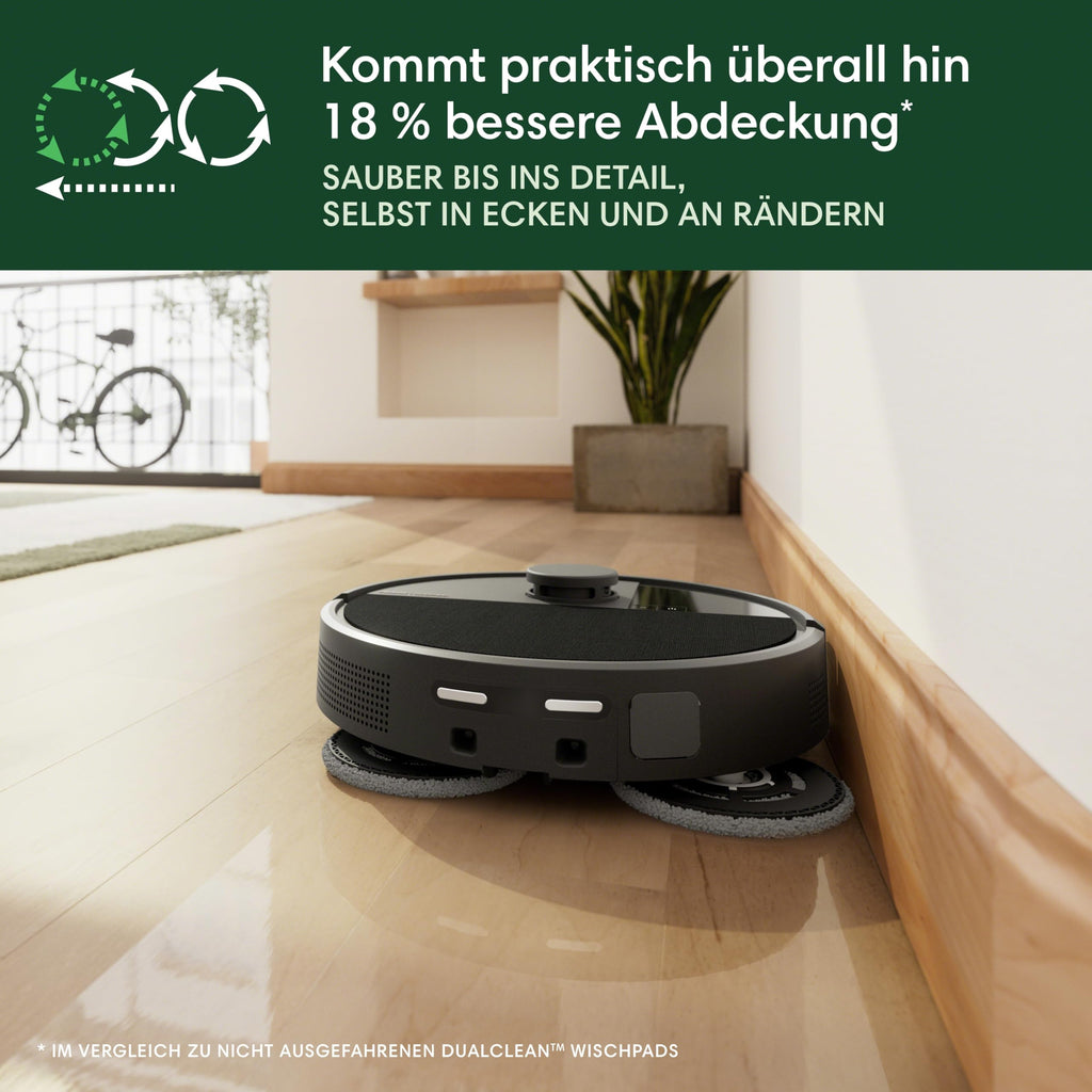 Plus 505 Combo Saugroboter, AutoWash Dock, Clearview Pro LiDAR, 7000Pa, DualClean Wischpads, Schwarz