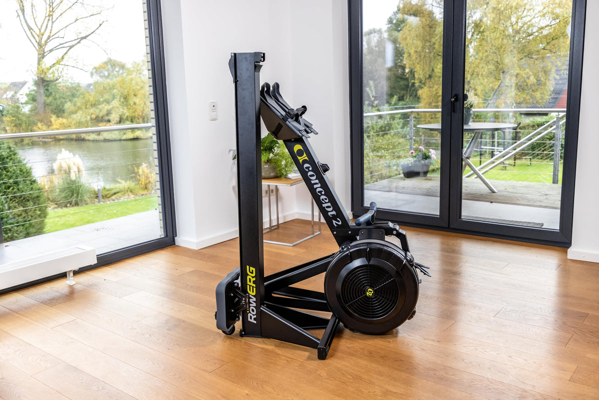 RowErg Rudergerät Modell D mit Standardbeinen Luftwiderstand Schwarz für effektives Heimtraining