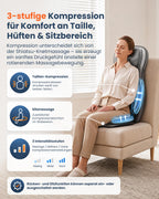 Shiatsu Massagesitzauflage mit Wärme für Rücken Nacken Schulter Entspannung Stressabbau ergonomisch