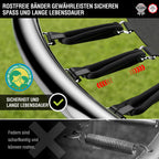 Gartentrampolin Kinder Ø180 244 305 366 430 cm bis 150 kg leise Gummiseilfederung Komplettset Sicherheitsnetz