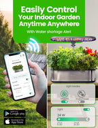LPH-SE WiFi Hydroponik Anzuchtsystem 12 Hülsen Smart Herb Garden Kit Indoor 24W LED 5,5L Tank Pumpsystem Timer