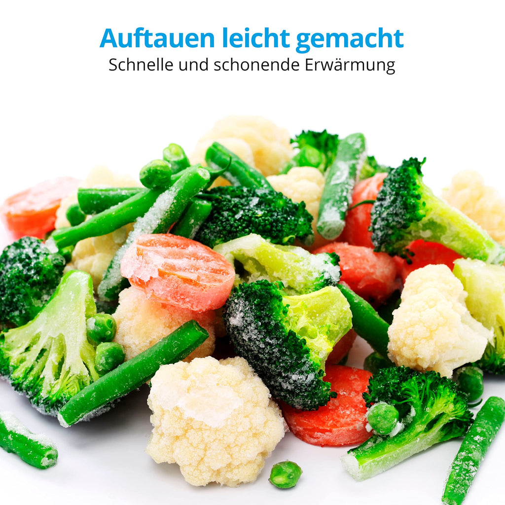 MD 15501 4 in 1 Mikrowelle mit Grill 25 L 900 Watt 1100 Watt Grill 2500 Watt Heißluft 10 Automatikprogramme