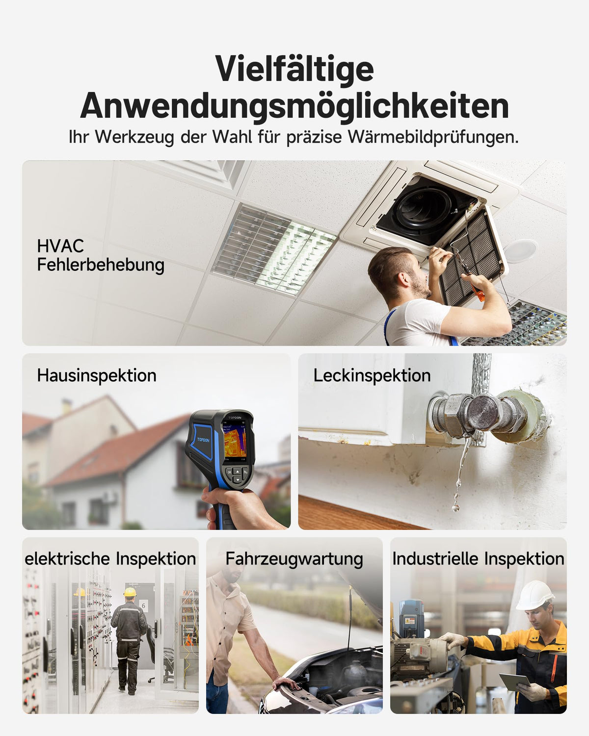 Wärmebildkamera TC004 Mini-A 240x240 TISR IR 15 Stunden Akkulaufzeit für Inspektion und Diagnose