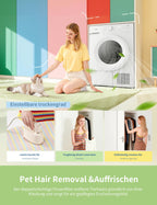 Wärmepumpentrockner 8 kg Energieklasse D Weiß CD08EHP05W Frontlader Trockner mit Wärmepumpe