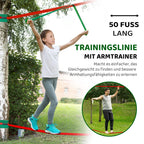 Slackline Kinder Ninja 2x15m für Jugendliche und Erwachsene im Freien Ninja Line Set für Garten
