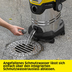 Nass Trockensauger WD 7 Control P S 30/6/35/T FILTelligence Fernbedienung Blasfunktion 1400 W 30 l Edelstahl