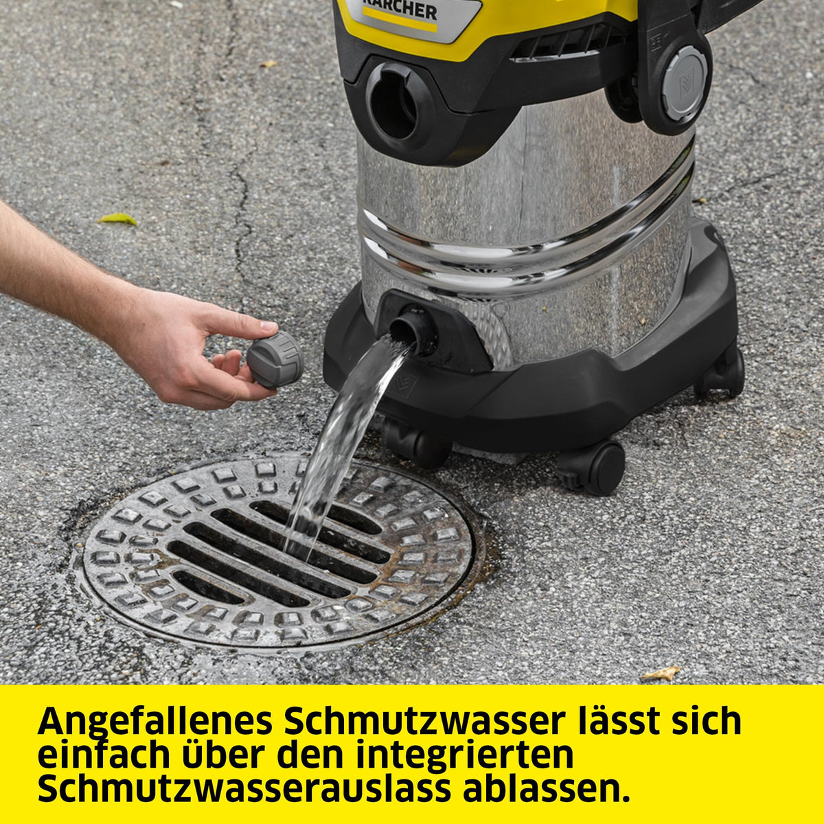 Nass Trockensauger WD 7 Control P S 30/6/35/T FILTelligence Fernbedienung Blasfunktion 1400 W 30 l Edelstahl