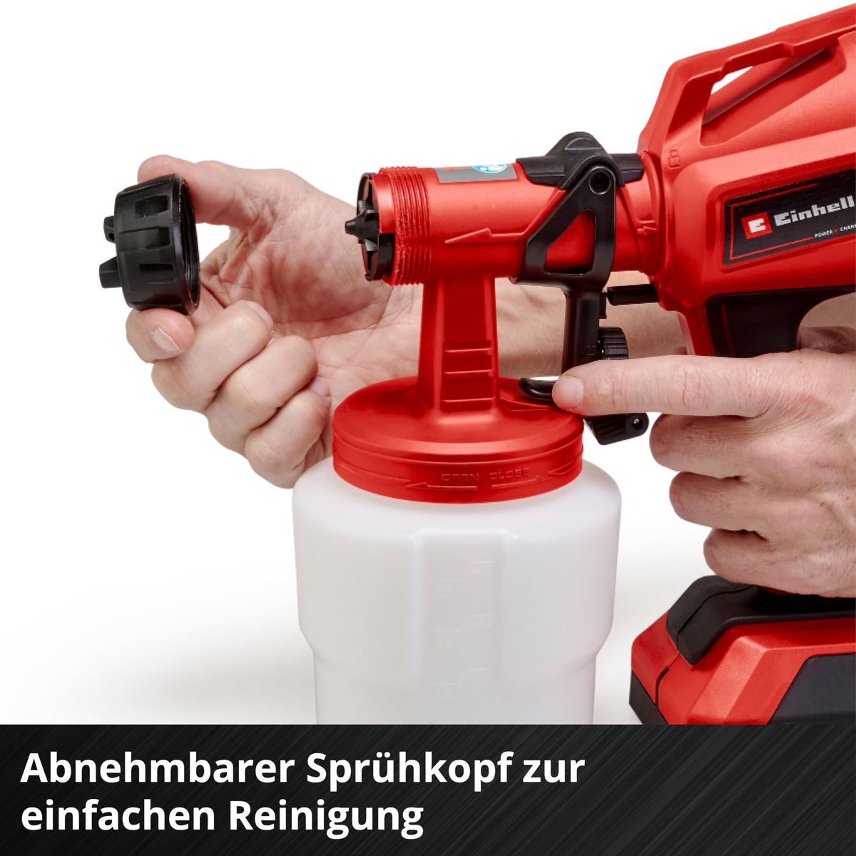 Akku Farbsprühsystem TC SY 18/60 Li Solo für Lacke und Lasuren kabellos 18V mit 60 ml Behälter