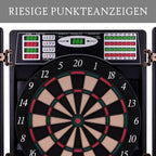 Elektronische Dartscheibe Profi Set 211 Varianten für 1 bis 16 Spieler 12 Darts 12 Flights 100 Pfeilspitzen