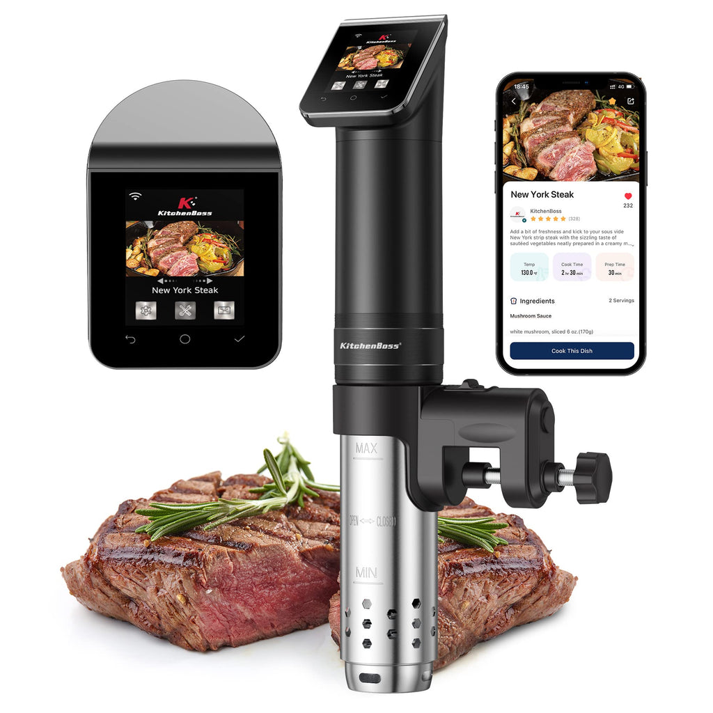 Sous Vide Garer Stick WLAN G330 bis 90°C IPX7 wasserdicht TFT Touch Display 360° Tauchzirkulator Timer