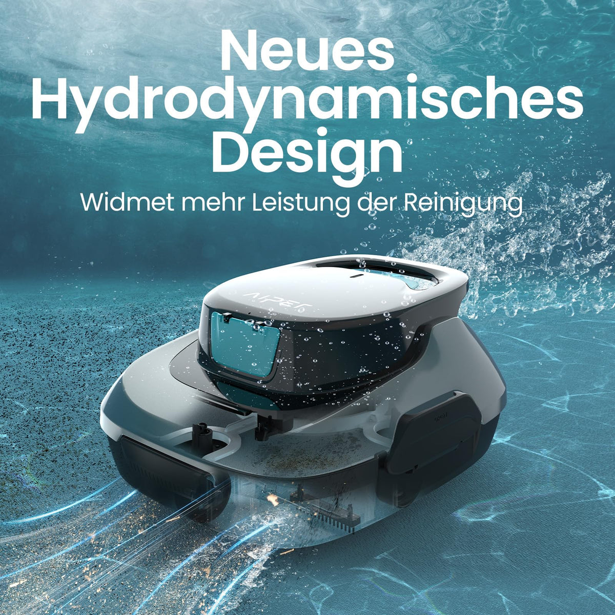 Scuba SE Poolroboter Poolsauger Akku 90 Minuten automatische Reinigung Selbsteinparkfunktion flacher Poolboden