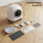 Automatisches Katzenklo 90L Katzentoilette für Mehrkatzenfamilien mit automatischer Selbstreinigung