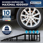 Hydraulische Auffahrrampe für Pkw 2er Set höhenverstellbar bis 4 t robust und tragfähig für Garage