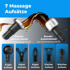 Massagepistole 3.0 mit App 7 Aufsätzen Koffer 160W 5 Intensitäten Schmerzlinderung Entspannung 360min Laufzeit