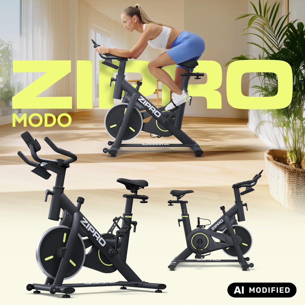 Heimtrainer Fahrrad mit App und Handpuls Ergometer für 145 bis 195 cm für Cardiotraining zu Hause