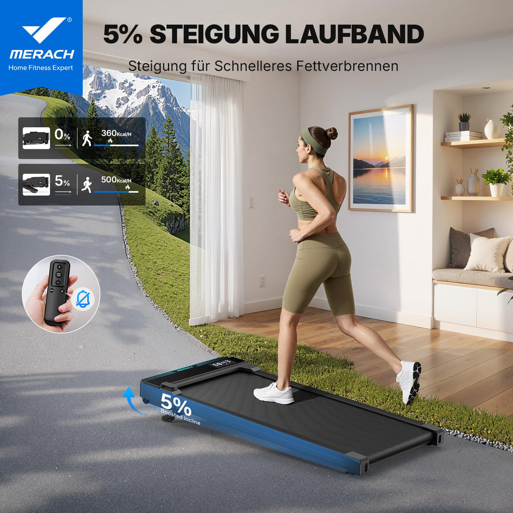 T19 Walking Pad 3 in 1 Laufband für Schreibtisch mit Fernbedienung für Homeoffice und Fitness zu Hause