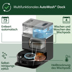 Plus 505 Combo Saugroboter, AutoWash Dock, Clearview Pro LiDAR, 7000Pa, DualClean Wischpads, Schwarz