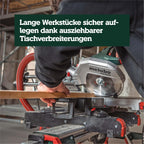 Kappsäge und Gehrungssäge KGS 254 M Zugfunktion 254 mm Sägeblatt für präzise Schnitte in Holz und Werkstatt