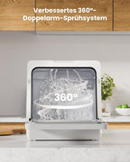Tischgeschirrspüler mit Wasserenthärter und erhöhter Energieeffizienz Energieeffizienzklasse D