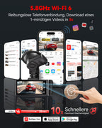 F7N Touch 4K Starvis 2 Dashcam Auto vorne hinten Sprachsteuerung für gestochen scharfe Aufnahmen