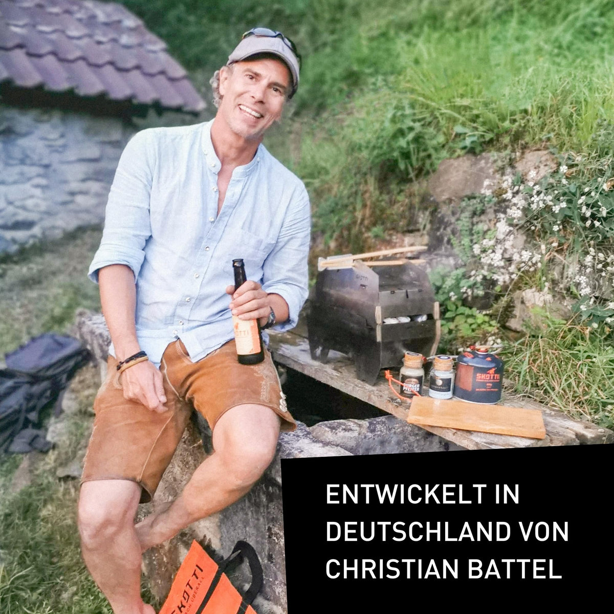 Kleiner faltbarer Camping Gasgrill Grill Gas für Gaskartuschen kompakt tragbar für Outdoor