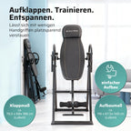 Inversionsbank klappbar Schwerkrafttrainer 4 Inversionswinkel Rückenstrecker 135 kg Wirbelsäulenentlastung
