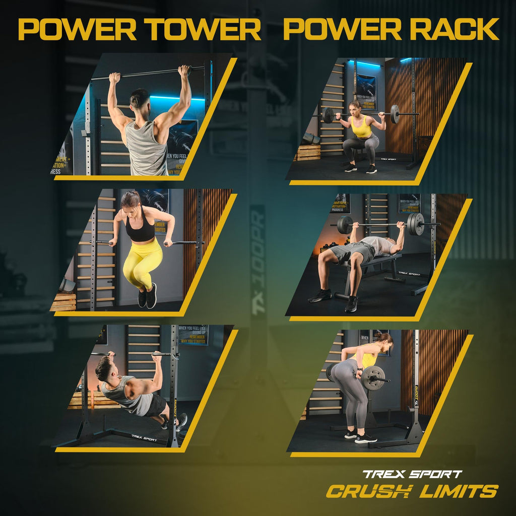Power Tower Dip Station freistehend Kraftturm bis 300kg belastbar für Heimtraining TX-100PR