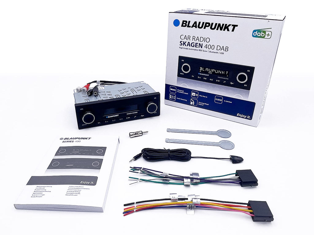Skagen 400 DAB 1 DIN Autoradio DAB+ Bluetooth Freisprechfunktion USB Aux Lenkradbedienung Sub Out 4x50W 12V