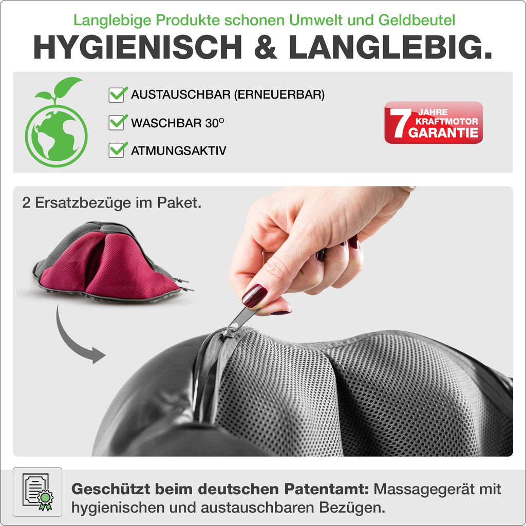 Das Original Nackenmassagegerät mit Wärme und Shiatsu Funktion TÜV geprüft Massagegerät für Nacken