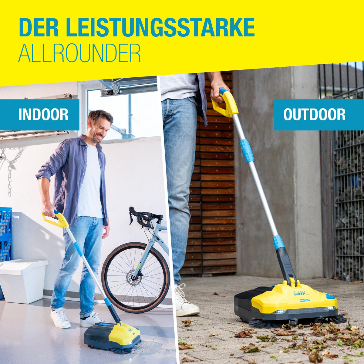 Kehrmaschine EasySweep 18V Set Akku Kehrbesen inklusive 18V Akku für effektive und einfache Reinigung