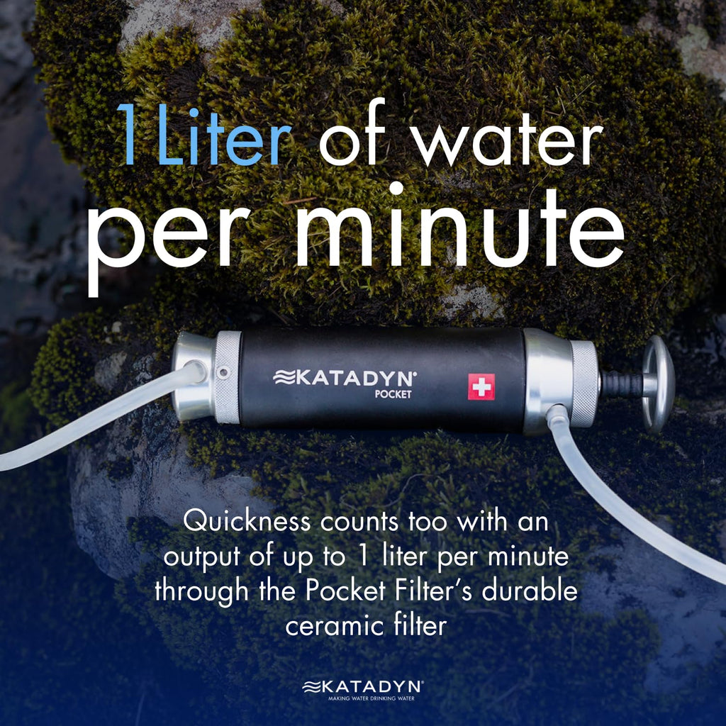 Pocket Outdoor Wasserfilter Pumpfilter für Camping Survival Notfall tragbares Wasserfiltersystem