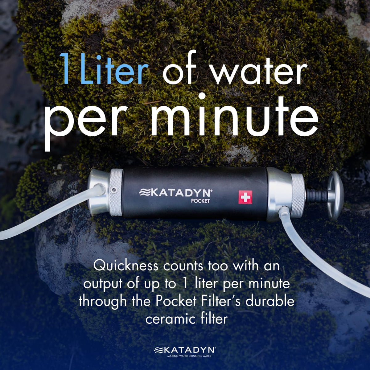 Pocket Outdoor Wasserfilter Pumpfilter für Camping Survival Notfall tragbares Wasserfiltersystem