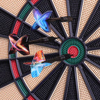 Elektronische Dartscheibe Profi Set 211 Varianten für 1 bis 16 Spieler 12 Darts 12 Flights 100 Pfeilspitzen