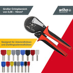 Quetschzange Crimpzange automatisch 0,08 bis 16mm² 41246 Sechskant Vercrimpung Aderendhülsenzange Elektriker