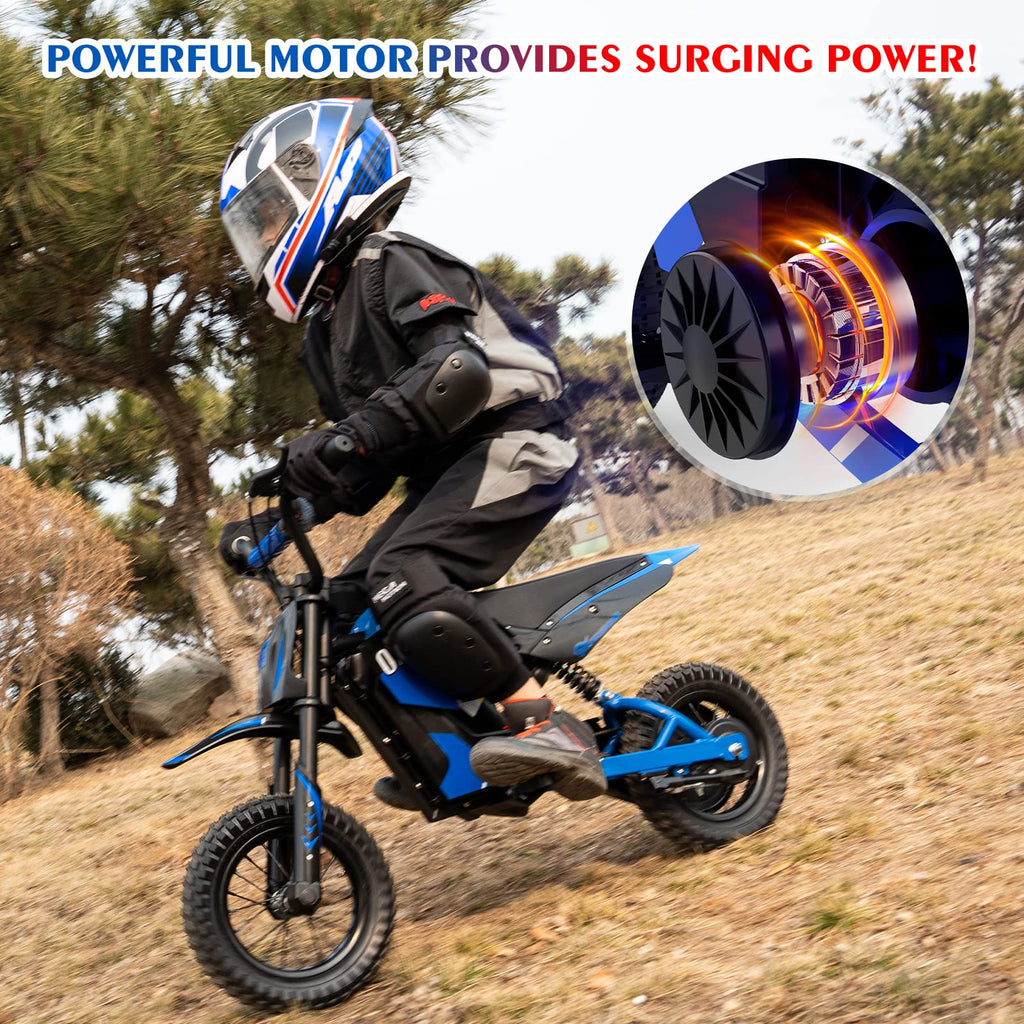 EV12M Elektro Kindermotorrad mit starkem 300 W Motor 12 Zoll Reifen und 5,2 Ah Akku