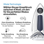 CareStyle 7 Pro IS 7282 BL Dampfbügeleisen FreeGlide 3D iCare abnehmbarer 2 L Tank 600 g/min 2700 W Blau Weiß