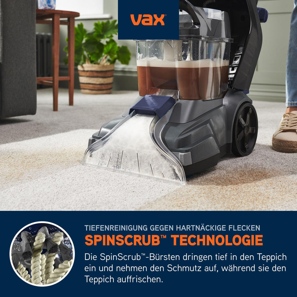 SpinScrub Power Plus Polsterreiniger Teppichreiniger mit Fleckenentfernung XL Tank schnelltrocknend kraftvoll