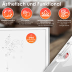 Infrarotheizung 540W energiesparend Standgerät und Wandmontage mit Fernbedienung Thermostat App Steuerung
