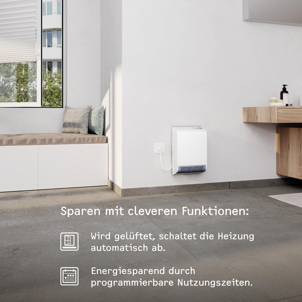 CK 20 Trend LCD Keramik Heizlüfter energiesparend für ca 25 m² TÜV Wochentimer Bad 2 kW 236653