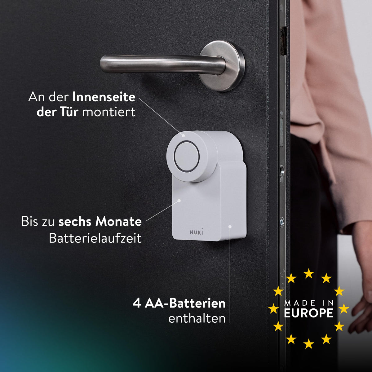 Smart Lock Go 2025 Türschloss mit Bluetooth WLAN Matter Smartphone als Schlüssel ohne Zylindertausch